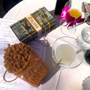 Popcorn Bedazzled Clutch